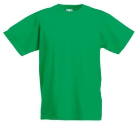 Fruit of the Loom, Original T, children's cotton T-shirt, kelly green, 12-13