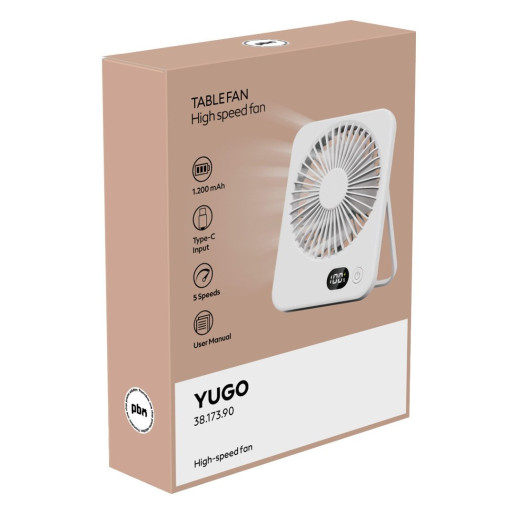 YUGO, ventilator sa 5 brzina, beli