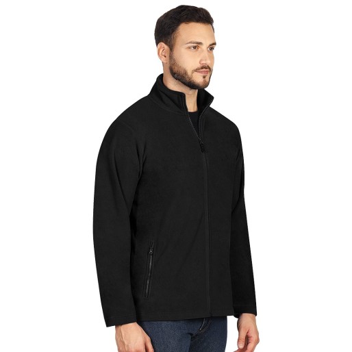 GLECHER, unisex polar fleece sweatshirt, black