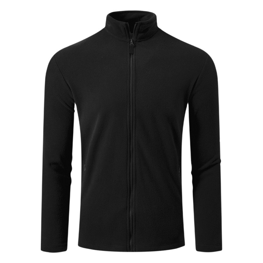 GLECHER, unisex polar fleece sweatshirt, black