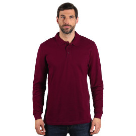 AZZURRO II LSL, long sleeved polo shirt, 180 g/m2, burgundy