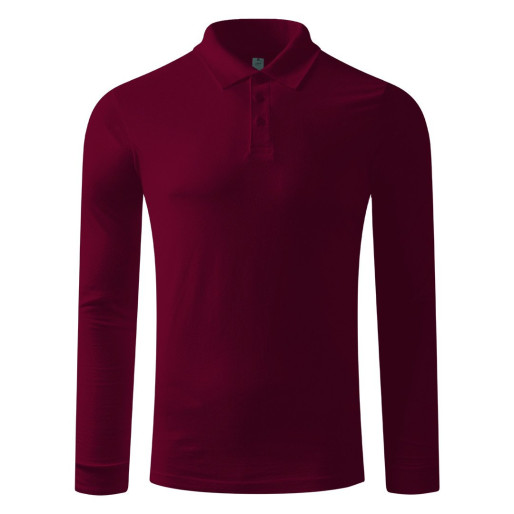 AZZURRO II LSL, long sleeved polo shirt, 180 g/m2, burgundy