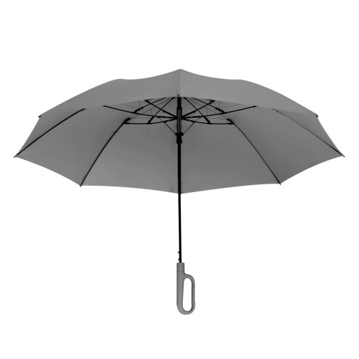 INFINITY PLUS, sklopivi vodootporni i vodoodbojni kišobran sa automatskim otvaranjem i  manualnim zatvaranjem, sivi