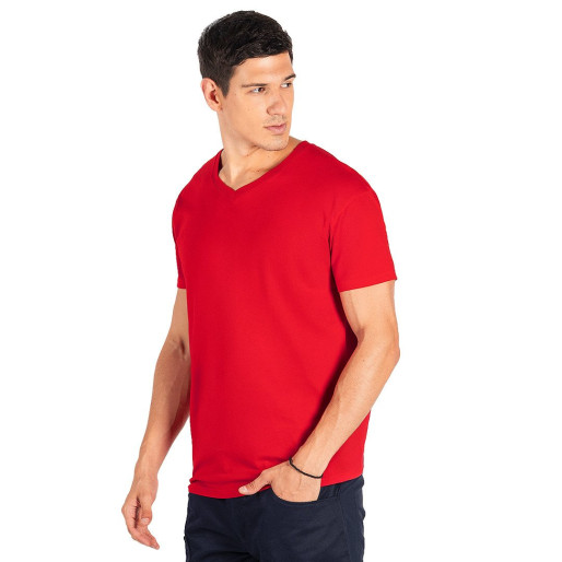 TARGET V MEN, v-neck t-shirt, 160 g/m2, red