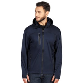 RIDER, unisex softshell hooded jacket, blue
