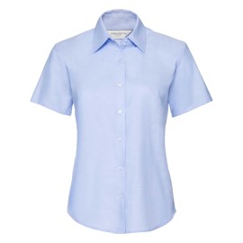 RUSSELL EASY CARE OXFORD Women's Short Sleeve Shirt