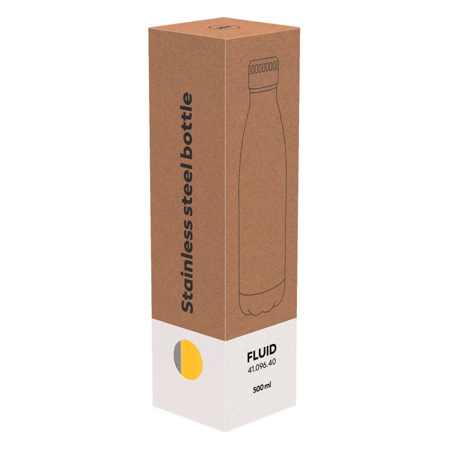 FLUID, vacuum insulated bottle, 500 ml, yellow