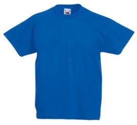 Fruit of the Loom, Original T, Children's Cotton T-shirt, Royal Blue, 9-11