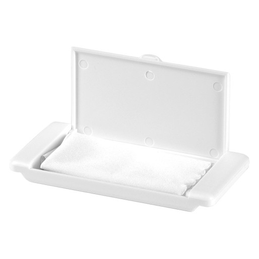LENS, microfiber cloth in a plastic gift box, white