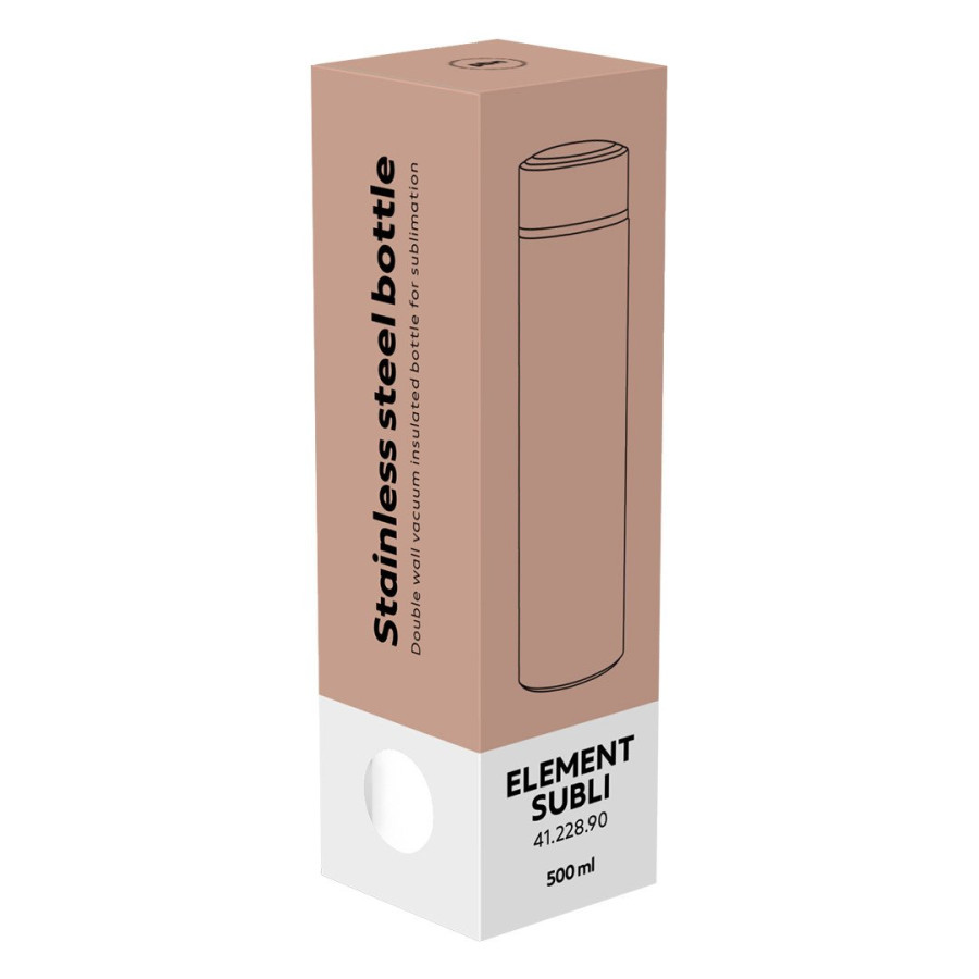 ELEMENT SUBLI, sublimation vacuum insulated bottle, 500 ml, white