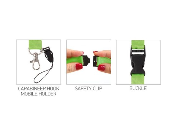 STEP-UP, lanyard for id cards, 20 mm, kiwi