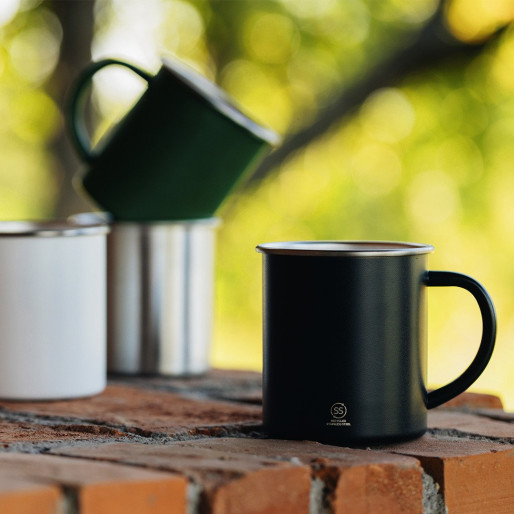 ZEPPELIN, metal mug, 400 ml, black