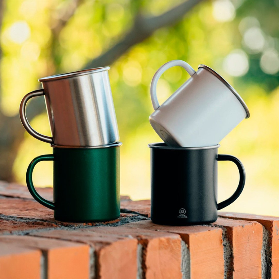 ZEPPELIN, metal mug, 400 ml, black