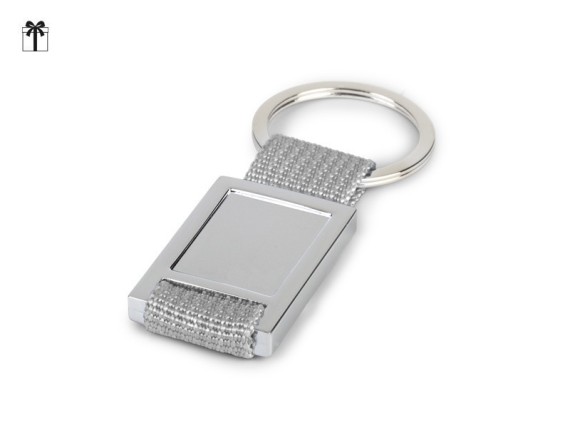 AXEL, metalni privezak za ključeve sa trakicom, sivi