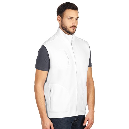 POLARIS VEST, prsluk od brušenog flisa, beli