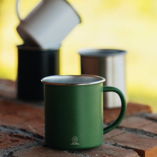 ZEPPELIN, metal mug, 400 ml, green