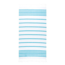 SARDENHA. Beach towel in cotton (70% recycled) and polyester (30% recycled) (180 g/m²)