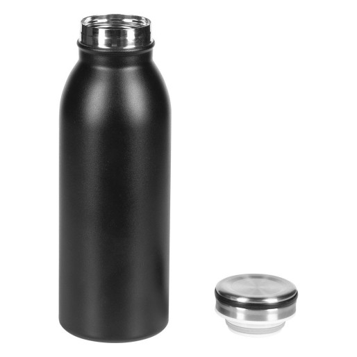VATTEN, vacuum insulated bottle, 450 ml, black