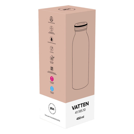 VATTEN, vacuum insulated bottle, 450 ml, black