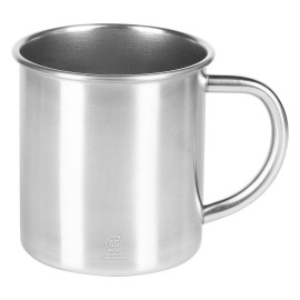 ZEPPELIN, metal mug, 400 ml, silver