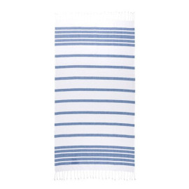 SARDENHA. Beach towel in cotton (70% recycled) and polyester (30% recycled) (180 g/m²)