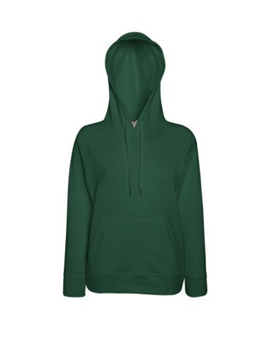 Fruit of the Loom, Ladies Lightweight Hooded Sweat, ženski duks sa kapuljačom, šumsko zelena, XL