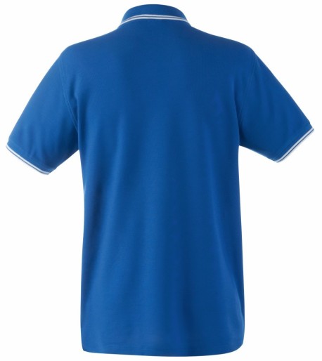 Fruit of the Loom, Premium Tipped Polo, premium two-tone men's polo shirt, blue - white, L
