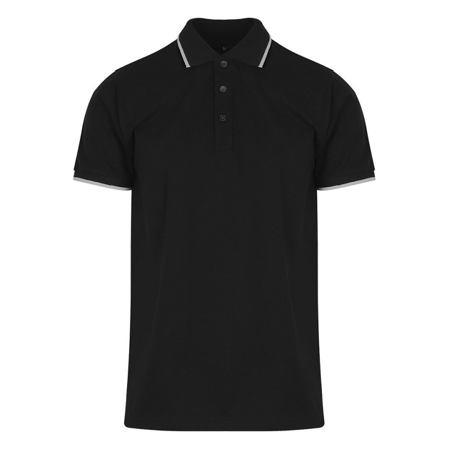 ATLANTIC, polo majica, 190 g/m2, crna