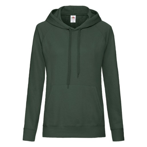 Fruit of the Loom, Ladies Lightweight Hooded Sweat, ženski duks sa kapuljačom, šumsko zelena, 2XL