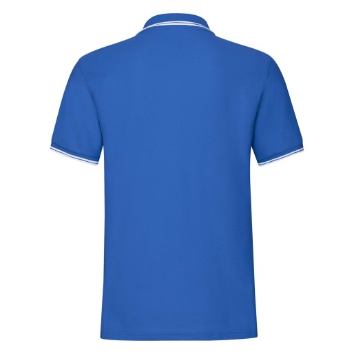 Fruit of the Loom, Premium Tipped Polo, premium dvobojna muška polo majica, plavo - bela, 2XL