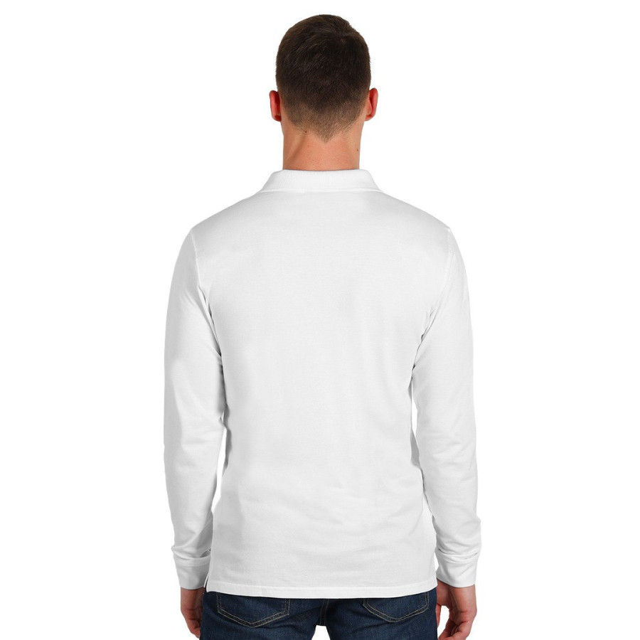 AZZURRO II LSL, pamučna polo majica dugih rukava, 180 g/m2, bela