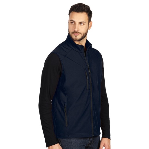 SKIPPER VEST, softshell bodywarmer, blue