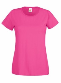 Fruit of the Loom, Valueweight, women's cotton T-shirt, fuchsia, 2XL