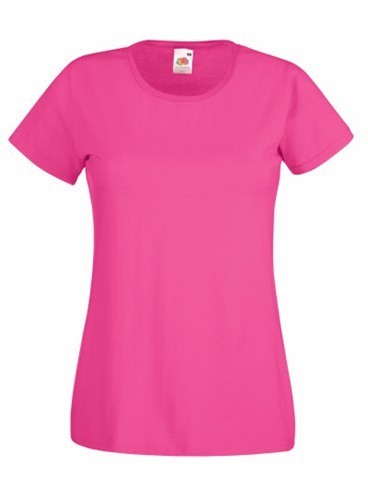 Fruit of the Loom, Valueweight, women's cotton T-shirt, fuchsia, 2XL