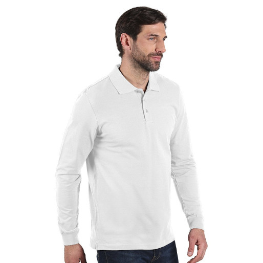 AZZURRO II LSL, pamučna polo majica dugih rukava, 180 g/m2, bela