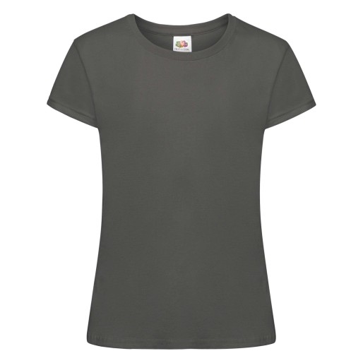 Fruit of the Loom, Sofspun, women's cotton cotton short sleeve t-shirt, light graphite, 3-4