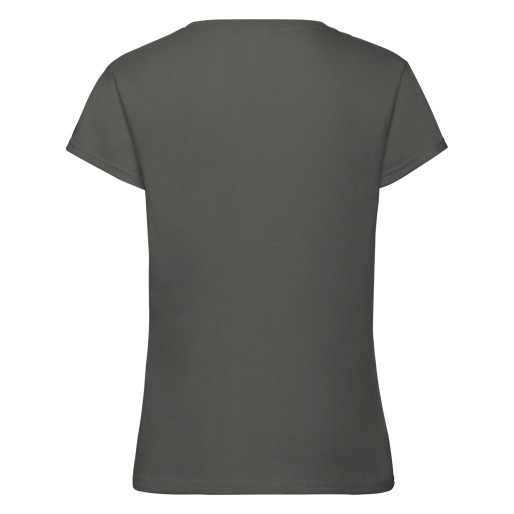 Fruit of the Loom, Sofspun, women's cotton cotton short sleeve t-shirt, light graphite, 3-4