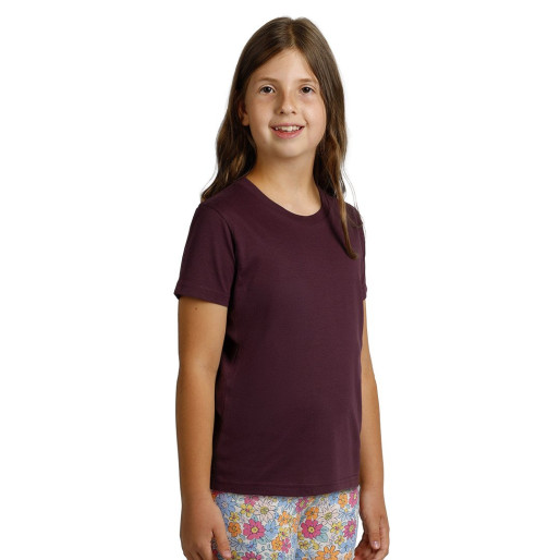TERRA KID, dečja majica od organskog češljanog pamuka, 150g/m2, tamno ljubičasta