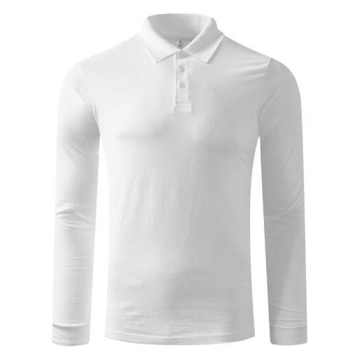 AZZURRO II LSL, long sleeved polo shirt, 180 g/m2, white