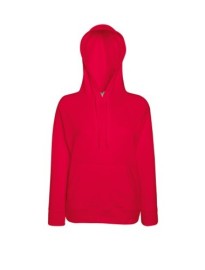 Fruit of the Loom, Ladies Lightweight Hooded Sweat, ženski duks sa kapuljačom, crvena, 2XL