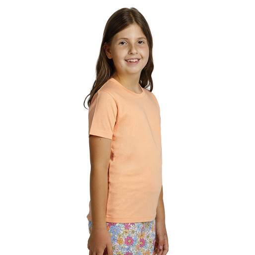 TERRA KID, dečja majica od organskog češljanog pamuka, 150g/m2, koralna