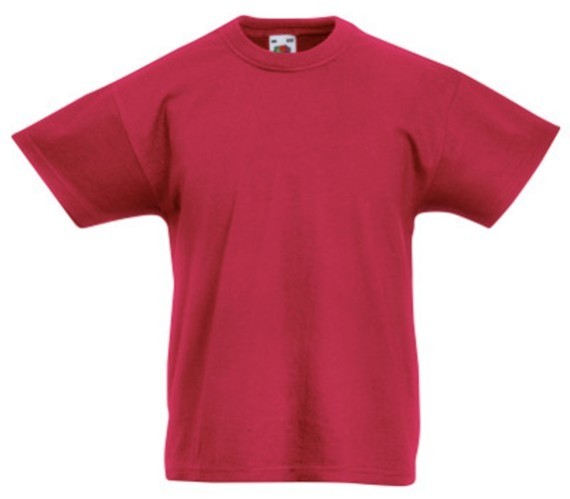 Fruit of the Loom, Original T, children's cotton T-shirt, brick red, 14-15