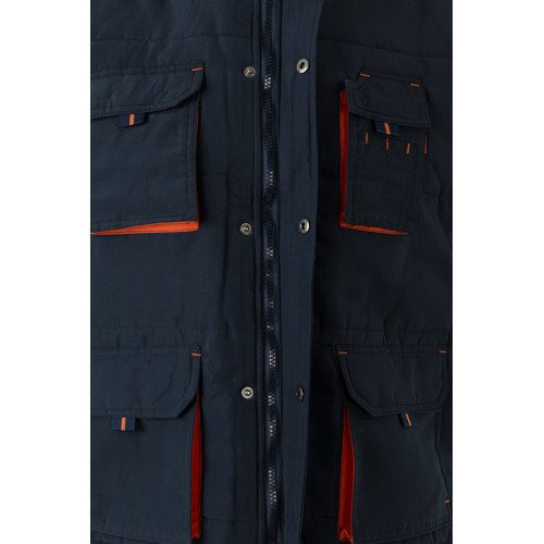 VL NERGAL. Padded vest, two-tone, multi-pocket (120g/m²), in polyester (100%)