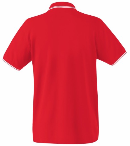 Fruit of the Loom, Premium Tipped Polo, premium two-tone men's polo shirt, red - white, L