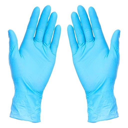 NITRILE GLOVES, nitrile disposable gloves, sky blue