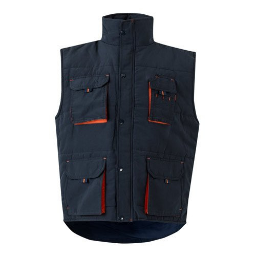 VL NERGAL. Padded vest, two-tone, multi-pocket (120g/m²), in polyester (100%)