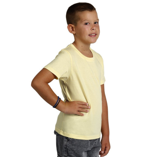 TERRA KID, dečja majica od organskog češljanog pamuka, 150g/m2, svetlo žuta