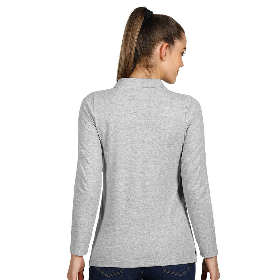 SUNNY LSL, women's long sleeve polo shirt, 180 g/m2, ash
