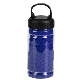 COOL, cooling towel in plastic case, royal blue