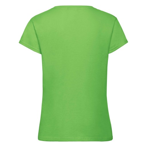 Fruit of the Loom, Sofspun, Women's Children's Cotton T-shirt, Lime, 7-8